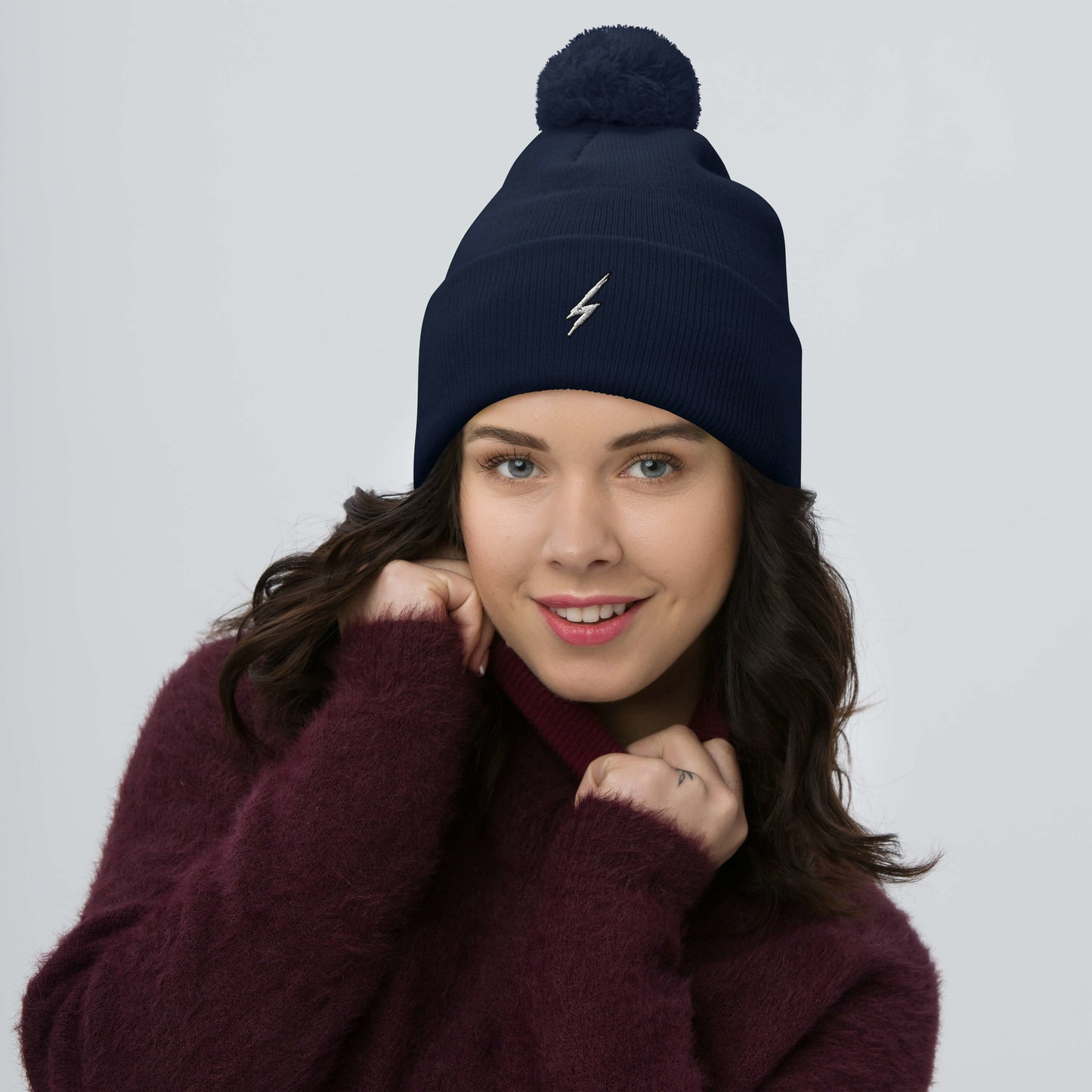 STATIC Pom-Pom Knit Beanie