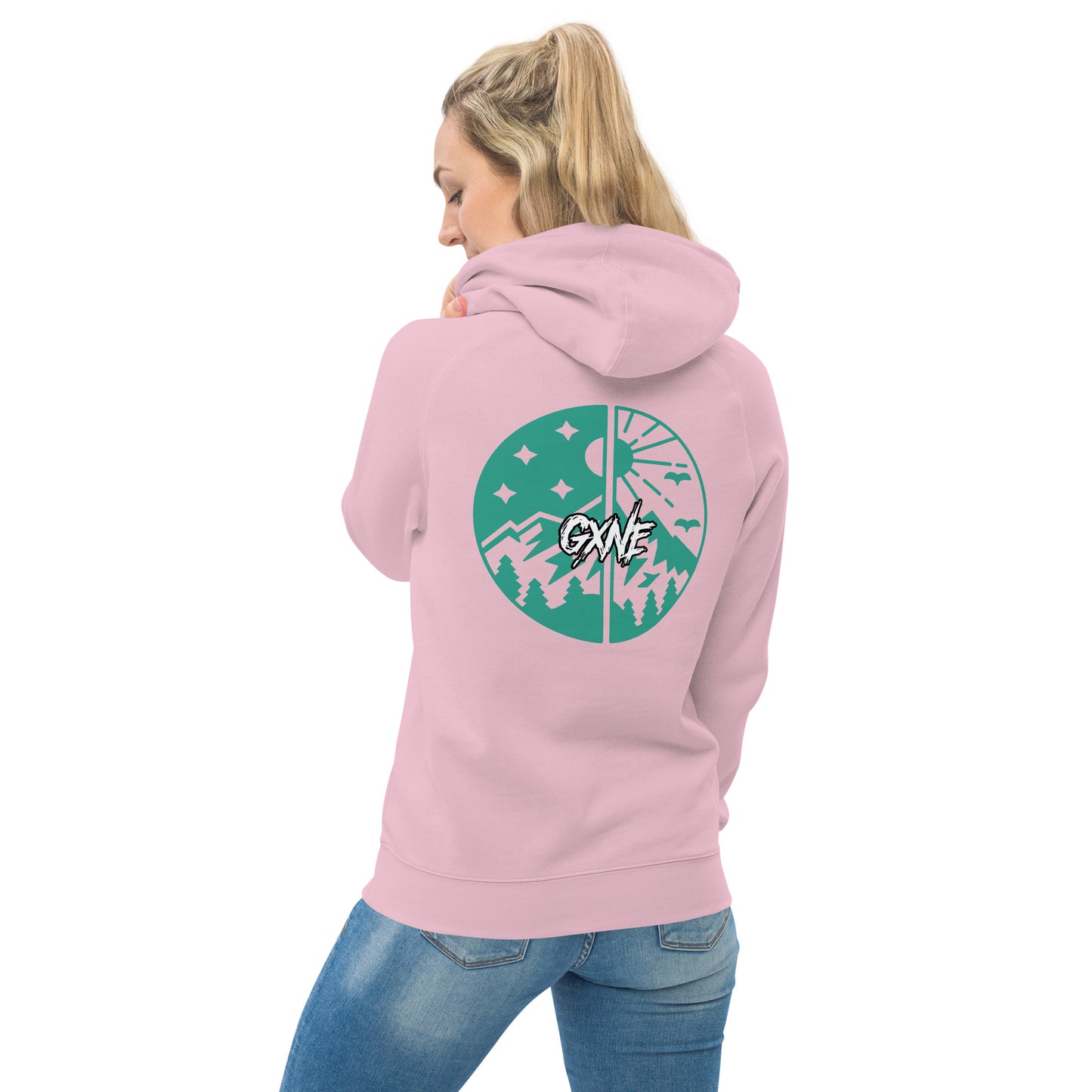 Origami Kangaroo Pocket Womens Hoodie