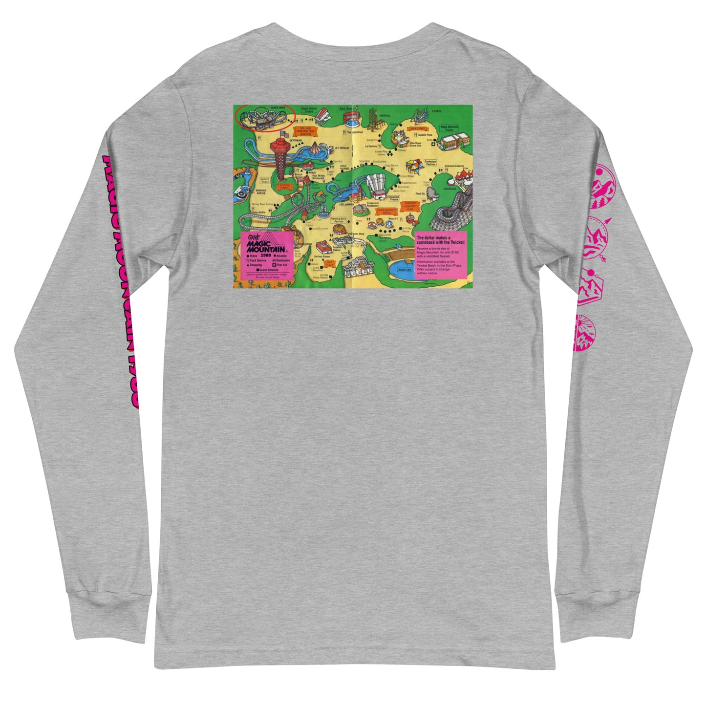 MAGIC MOUNTAIN 1988 Longsleeve Gift Shop Shirt