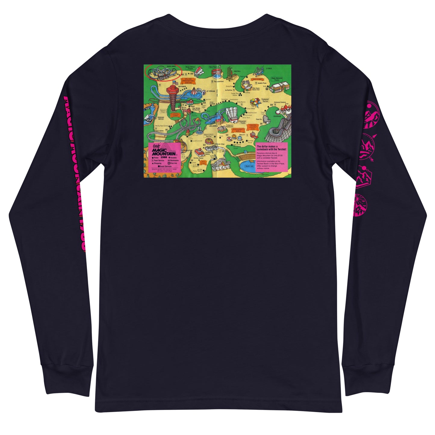 MAGIC MOUNTAIN 1988 Longsleeve Gift Shop Shirt