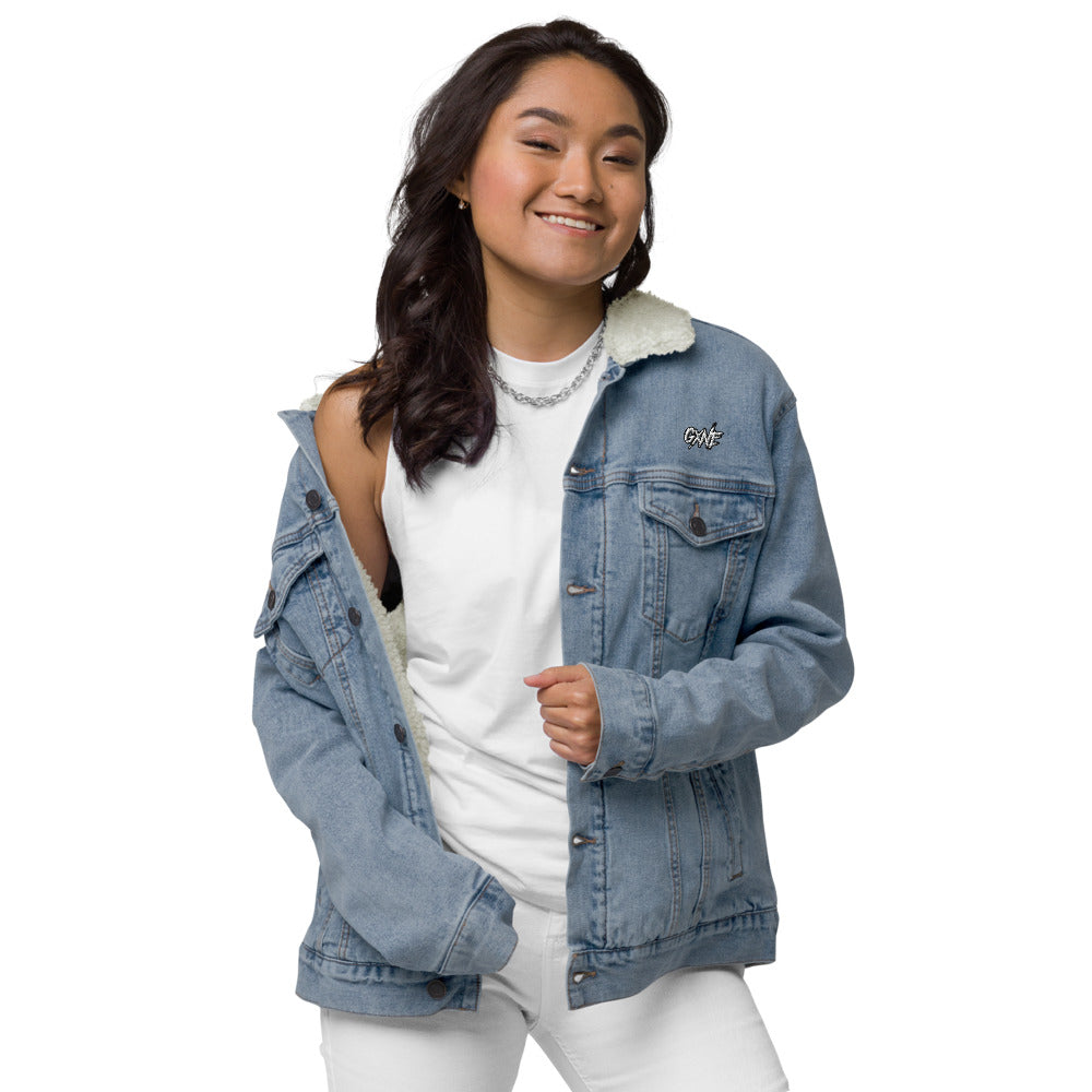 GXNE Unisex Denim Sherpa Jacket