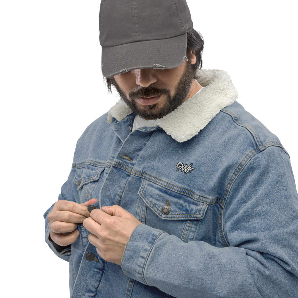 GXNE Unisex Denim Sherpa Jacket