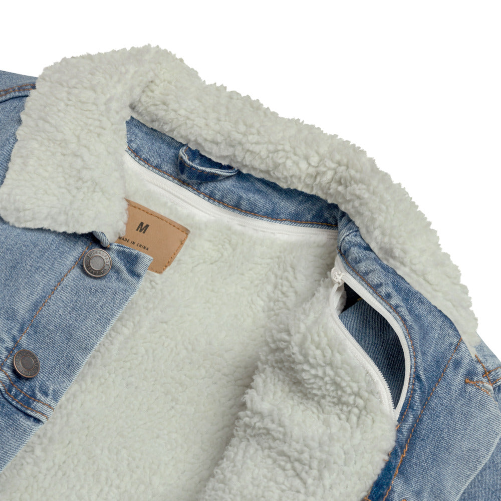 GXNE Unisex Denim Sherpa Jacket