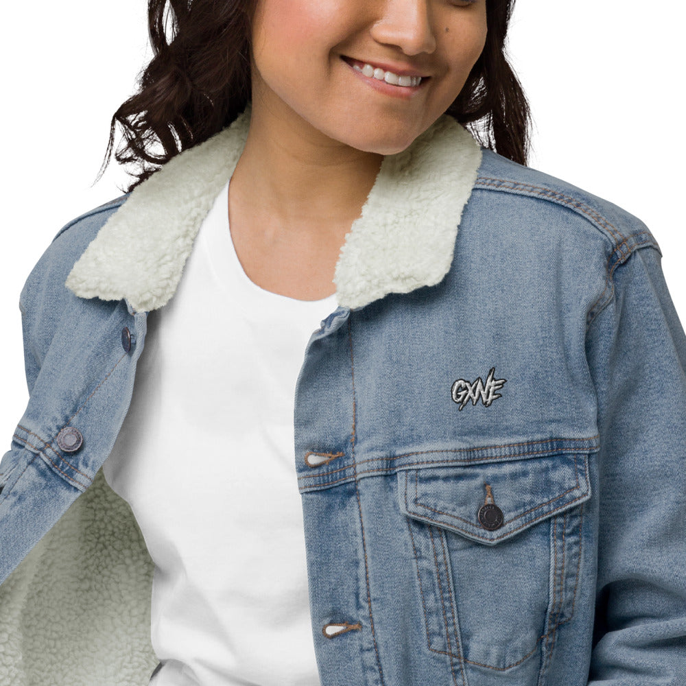 GXNE Unisex Denim Sherpa Jacket